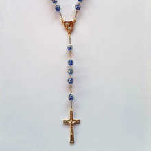 Cargar imagen en el visor de la galería, Centennial Blue &amp; Gold Murano Rosary
