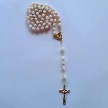 Load image into Gallery viewer, Centennial Cream &amp; Gold Murano Rosary
